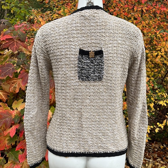 Christopher & Banks embroidered open weave sweater S-M - Picture 4 of 8